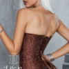 Corset marron classique Brunella (dos) Corset marron classique Brunella (dos)