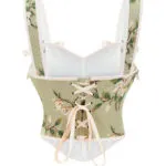 bustier vert kaki à fleurs Anaïs (vue réelle, dos) bustier vert kaki à fleurs Anaïs (vue réelle, dos)