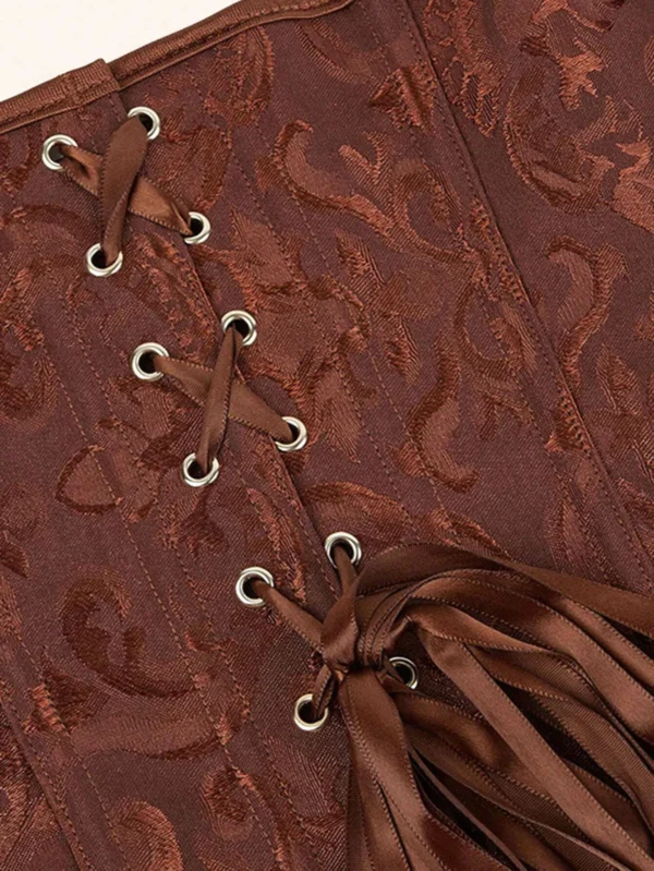 corset marron classique Brunelle (lacet arrière) corset marron classique Brunelle (lacet arrière)