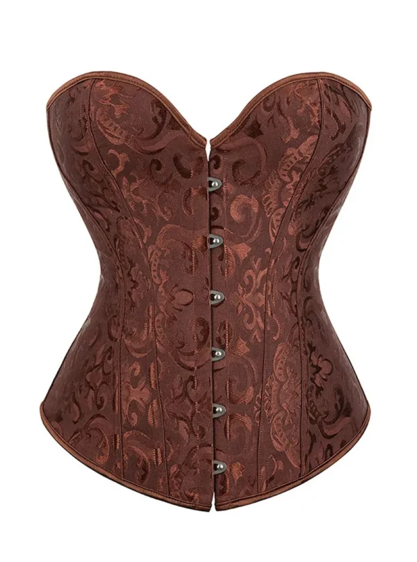 corset marron classique Brunelle (vue réelle, face) corset marron classique Brunelle (vue réelle, face)