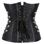 corset steampunk noir à chaines Selene (vue réelle, dos) corset steampunk noir à chaines Selene (vue réelle, dos)