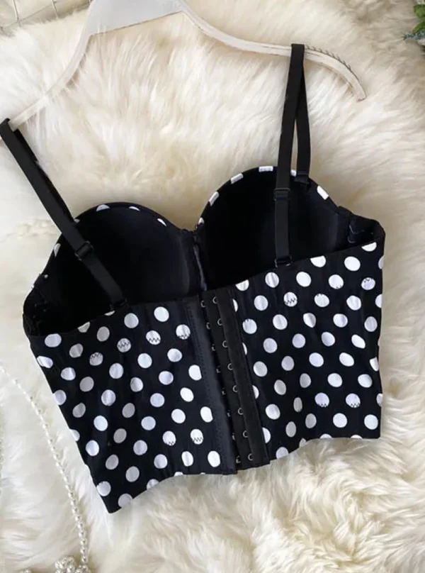 Bustier noir à pois blancs Freyja (5)
