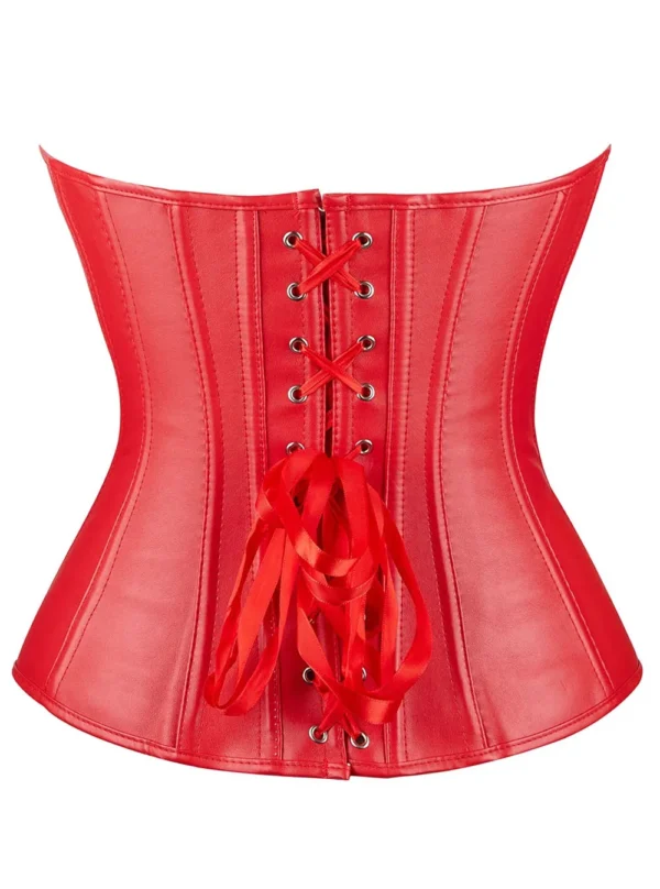 Corset en cuir rouge Sienna (2) Corset en cuir rouge Sienna (2)