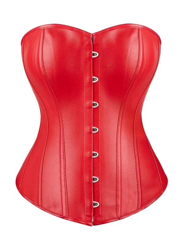 Corset en cuir rouge Sienna (3) Corset en cuir rouge Sienna (3)