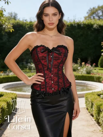 Corset rouge et noir Flora Corset rouge et noir Flora