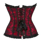 Corset rouge et noir Flora (4) Corset rouge et noir Flora (4)