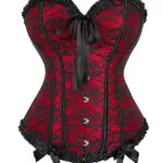 Corset rouge et noir Flora (5) Corset rouge et noir Flora (5)