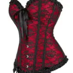 Corset rouge et noir Flora (6) Corset rouge et noir Flora (6)