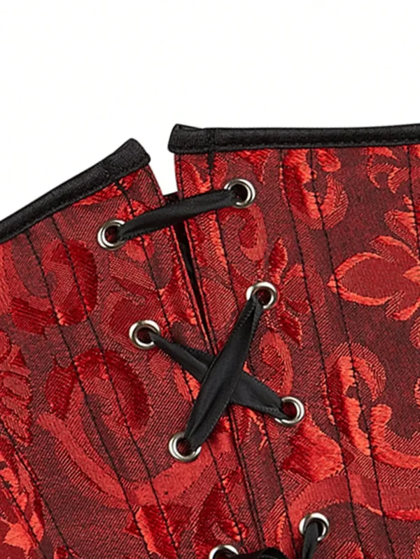 Corset sous poitrine rouge et noir Saphira (6) Corset sous poitrine rouge et noir Saphira (6)