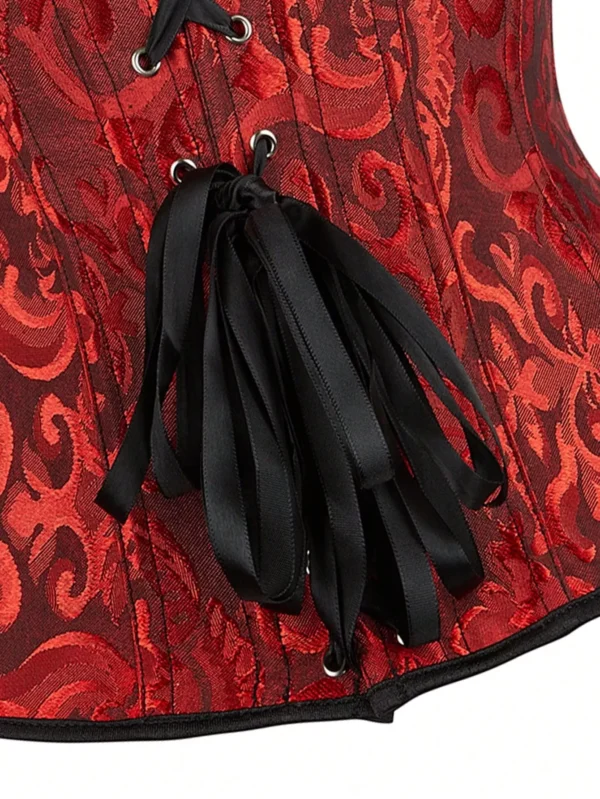 Corset sous poitrine rouge et noir Saphira (7) Corset sous poitrine rouge et noir Saphira (7)