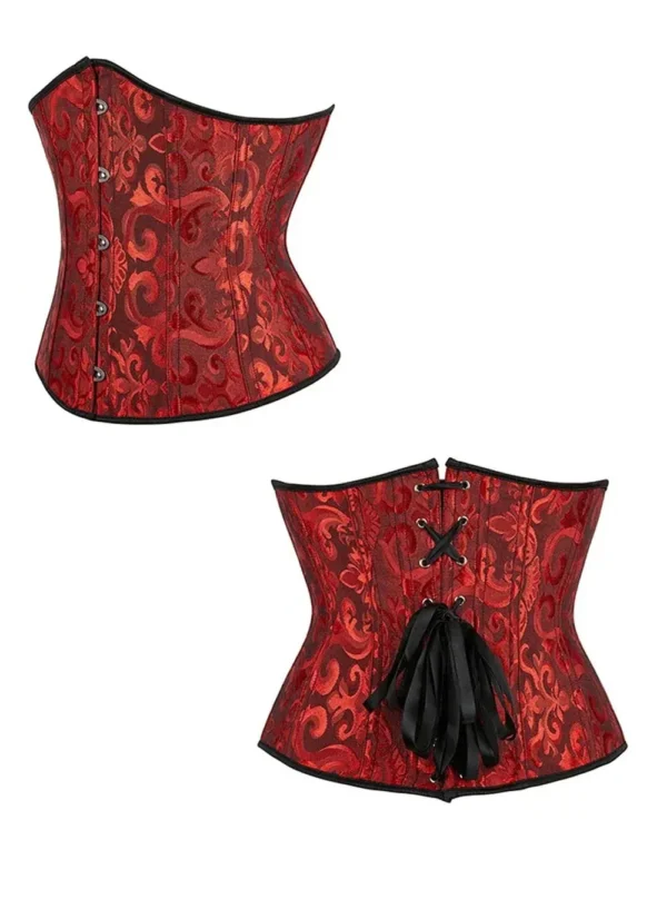 Corset sous poitrine rouge et noir Saphira (9) Corset sous poitrine rouge et noir Saphira (9)