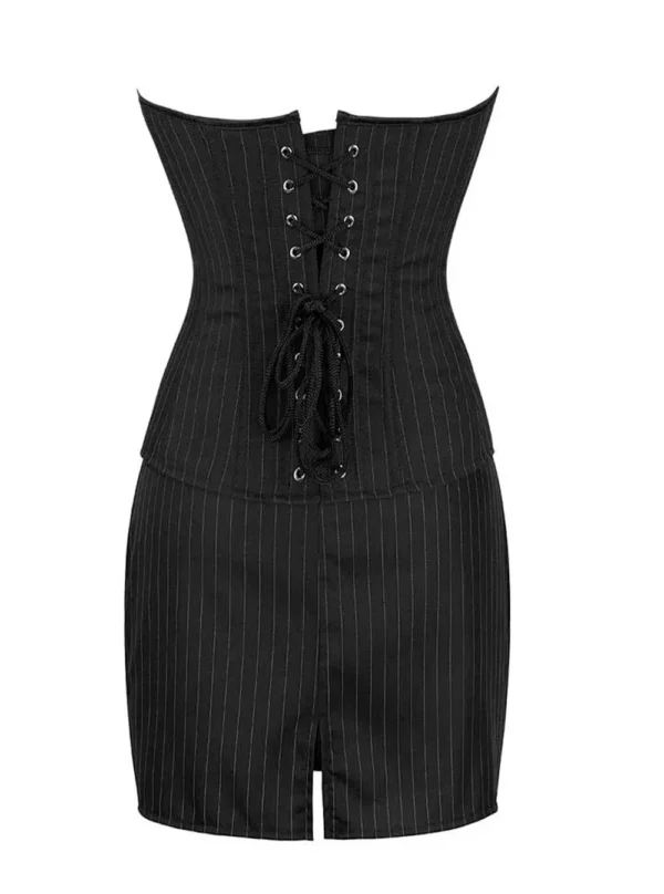 Bustier à rayures et jupe tailleur Business Lady (7) Bustier à rayures et jupe tailleur Business Lady (7)