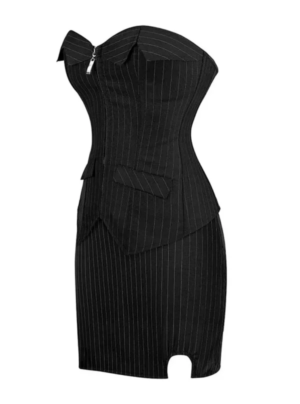 Bustier à rayures et jupe tailleur Business Lady (8) Bustier à rayures et jupe tailleur Business Lady (8)