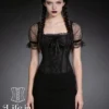 Bustier corset gothique en dentelle noire Luneth Bustier corset gothique en dentelle noire Luneth