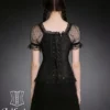 Bustier corset gothique en dentelle noire Luneth (dos) Bustier corset gothique en dentelle noire Luneth (dos)