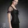 Bustier corset gothique en dentelle noire Luneth (profil) Bustier corset gothique en dentelle noire Luneth (profil)
