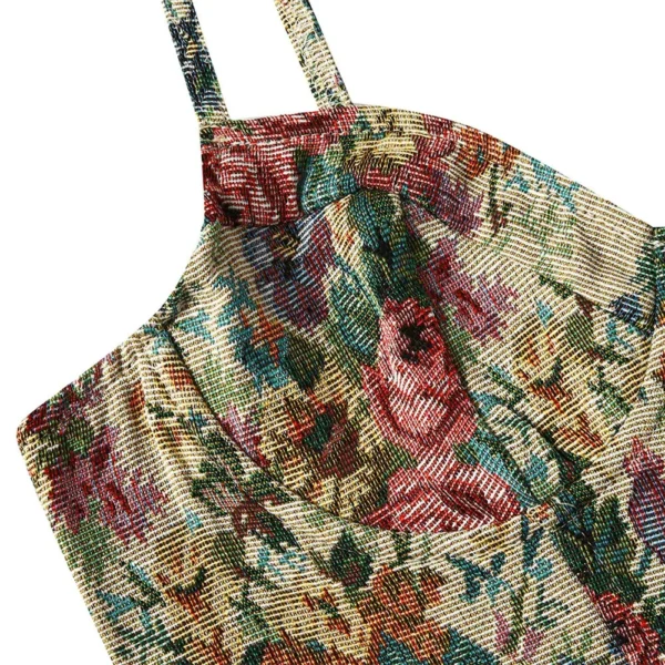 Bustier femme beige à fleurs délicates Laelia (4)
