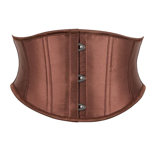 Ceinture corset en satin marron serre-taille Carmen (2) Ceinture corset en satin marron serre-taille Carmen