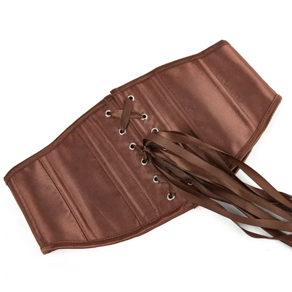 Ceinture corset en satin marron serre-taille Carmen (7) Ceinture corset en satin marron serre-taille Carmen