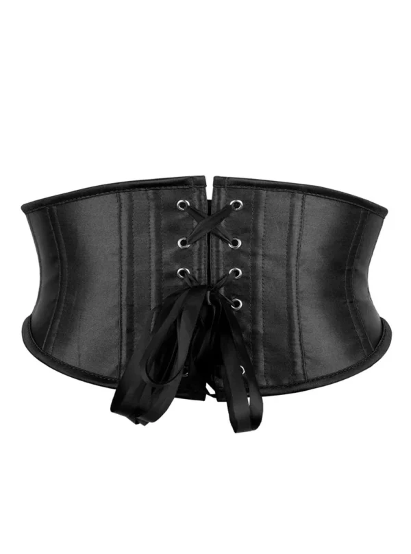 Ceinture corset en satin noir serre-taille Carmen (4) Ceinture corset en satin noir serre-taille Carmen (4)