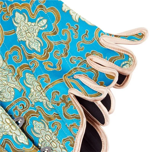 Corset bleu royal avec dorures Duchesse (4) Corset bleu royal avec dorures Duchesse (4)