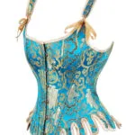 Corset bleu royal avec dorures Duchesse (5) Corset bleu royal avec dorures Duchesse (5)