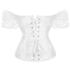 Corset de soirée chic blanc avec dentelle Gala (3)