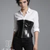Corset en cuir à fermeture éclair serre-taille Octavia Corset en cuir à fermeture éclair serre-taille Octavia