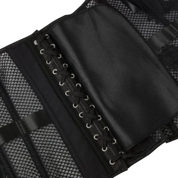 Corset en résille noir transparent avec broderies Noctua (8)