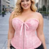 Corset rose élégant à fermeture éclair Rosalie Corset rose élégant à fermeture éclair Rosalie