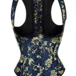 Corset sous poitrine à bretelles Bleu et Doré Lysandre (5) Corset sous poitrine à bretelles Bleu et Doré Lysandre (5)