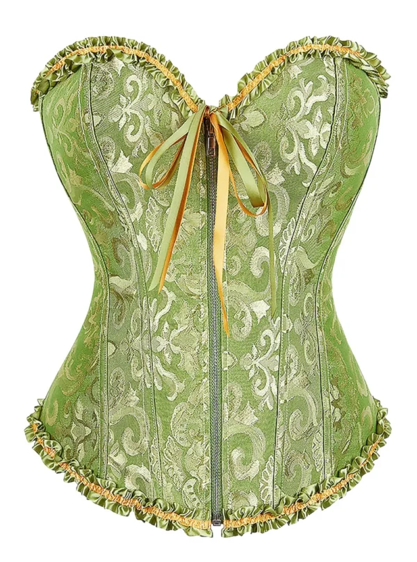 Corset vert à lacet et fermeture éclair Balerina (4) Corset vert à lacet et fermeture éclair Balerina (4)