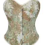 Corset vert et marron fleurs d'automne (5) Corset vert et marron fleurs d'automne (5)