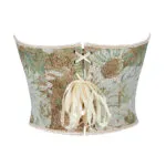 Corset vert et marron fleurs d'automne (6) Corset vert et marron fleurs d'automne (6)