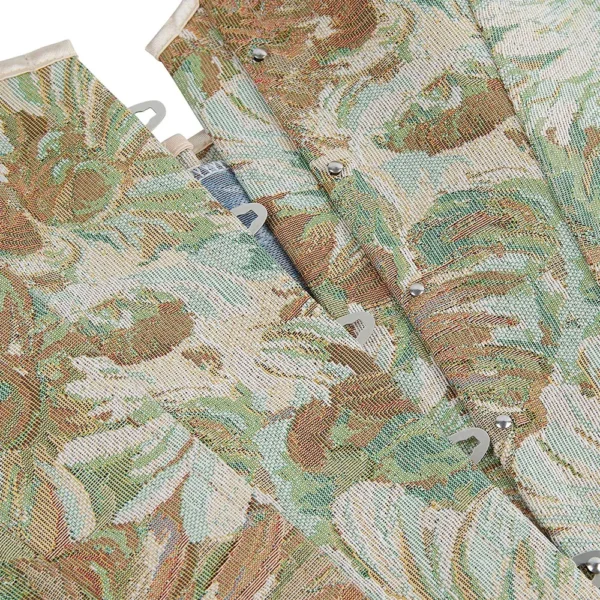 Corset vert et marron fleurs d'automne (8) Corset vert et marron fleurs d'automne (8)