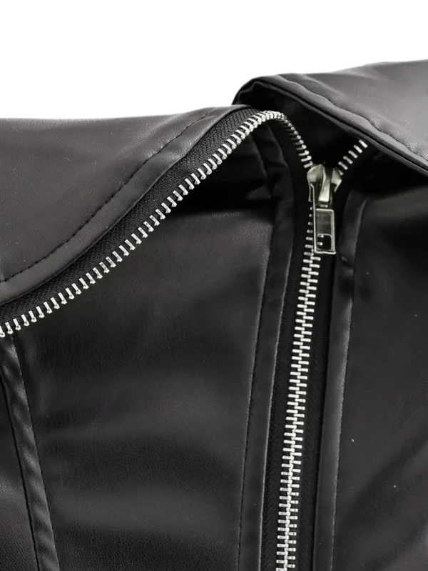 Bustier cuir motard à fermetures éclair Rogue (10) Bustier cuir motard à fermetures éclair Rogue (10)