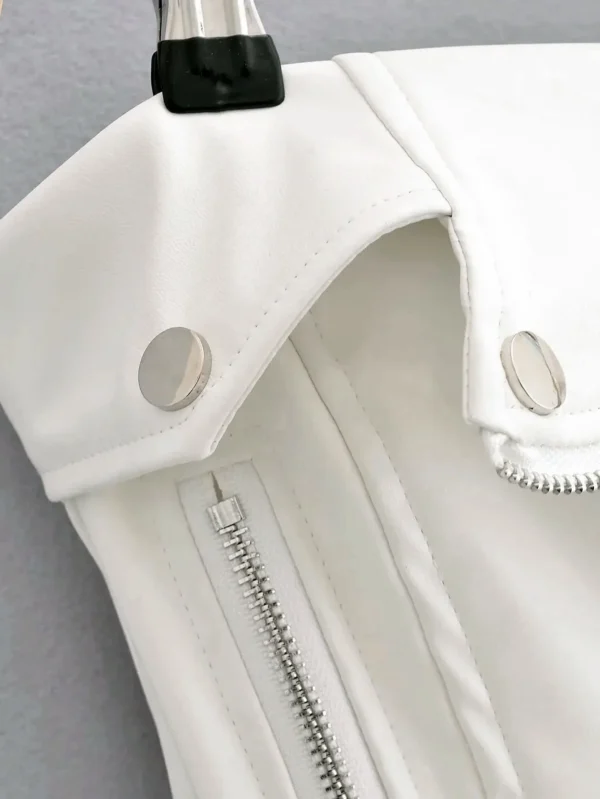 Bustier cuir motard à fermetures éclair Rogue (12) Bustier cuir motard à fermetures éclair Rogue (12)