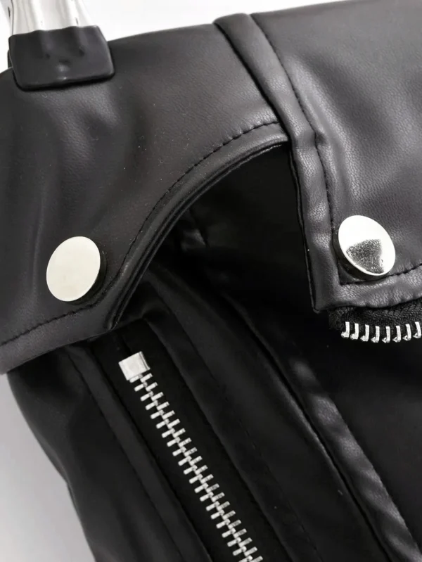 Bustier cuir motard à fermetures éclair Rogue (8) Bustier cuir motard à fermetures éclair Rogue (8)