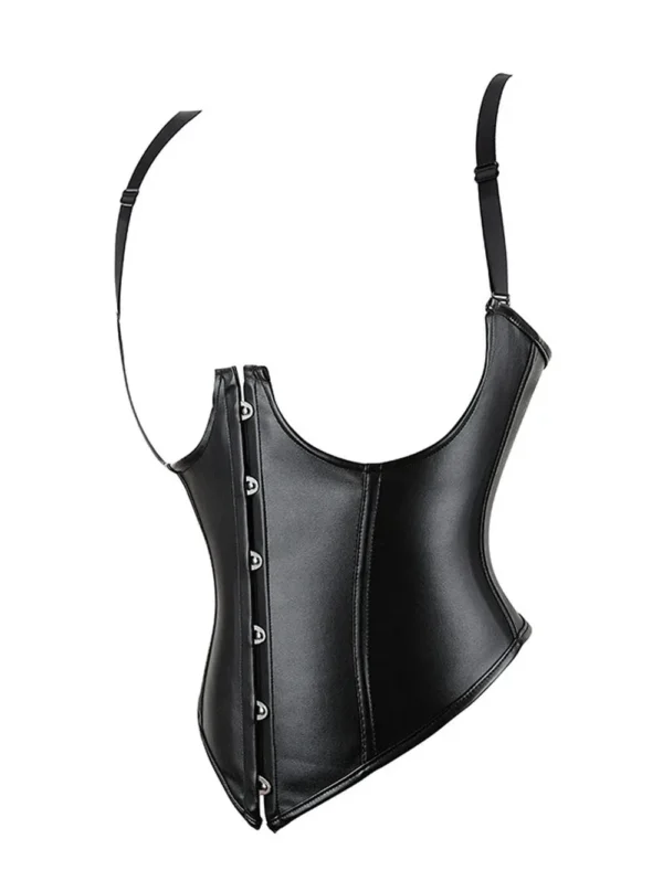 Corset cuir underbust noir Amazone (3)