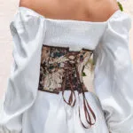 Corset vintage marron floral Calanthe (6) Corset vintage marron floral Calanthe (6)