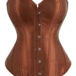 Corset à lacets marron en satin Tawny (6) Corset à lacets marron en satin Tawny (6)