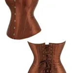 Corset à lacets marron en satin Tawny (7) Corset à lacets marron en satin Tawny (7)