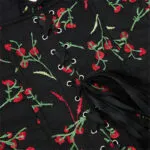 Corset bustier noir à fleurs rouges Isabella (7)