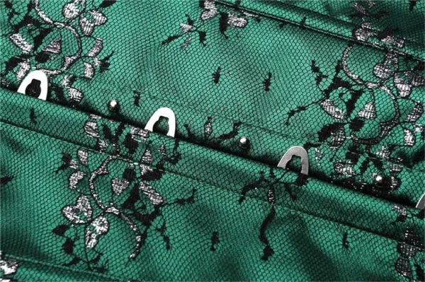 Corset guêpière vert émeraude Bellona (3) Corset guêpière vert émeraude Bellona (3)