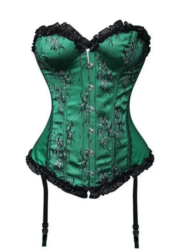Corset guêpière vert émeraude Bellona (5) Corset guêpière vert émeraude Bellona (5)