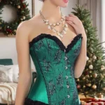 Corset guêpière vert émeraude Bellona (6) Corset guêpière vert émeraude Bellona (6)