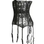 Gaine corsetée en dentelle noire avec jarretelles Dita Gaine corsetée en dentelle noire avec jarretelles Dita