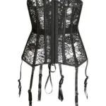 Gaine corsetée en dentelle noire avec jarretelles Dita Gaine corsetée en dentelle noire avec jarretelles Dita