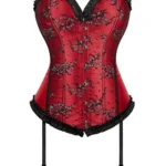 Guêpière corset rouge et noir en satin Vénusia (2) Guêpière corset rouge et noir en satin Vénusia (2)