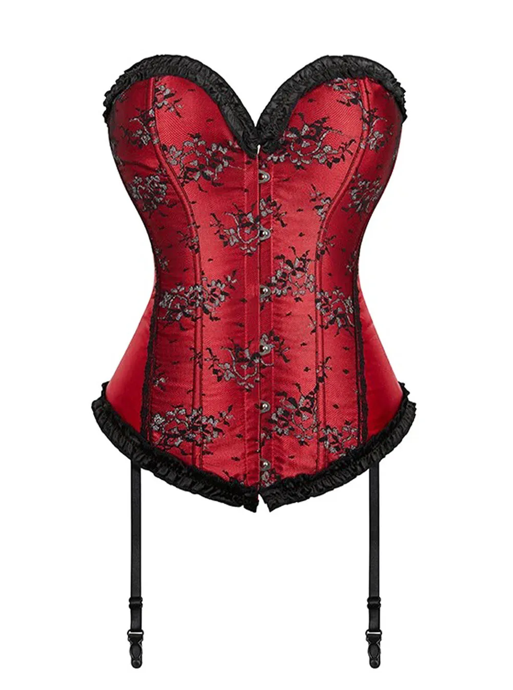 Guêpière corset rouge et noir en satin Vénusia (2) Guêpière corset rouge et noir en satin Vénusia (2)